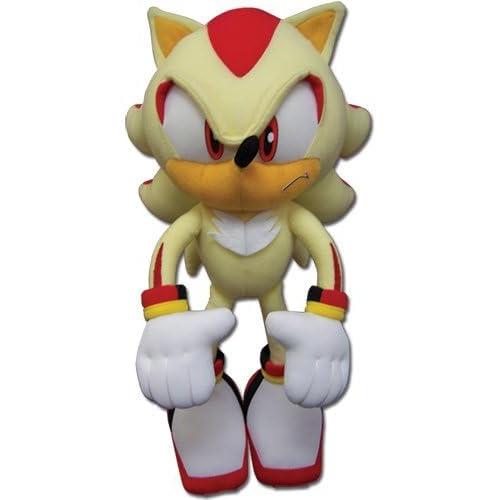 GE Animation Great Eastern GE-52631 Sonic The Hedgehog Super Shadow Stuffed Plush, 12"