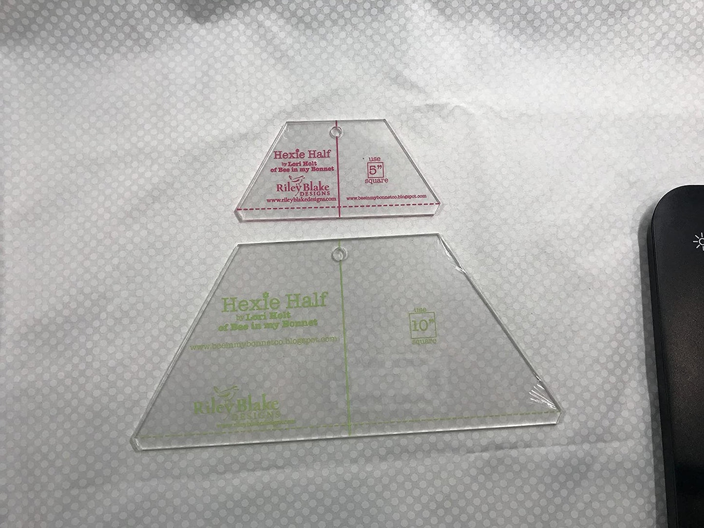 Hexie Half 2 Rulers by Lori Holt of Bee in My Bonnett