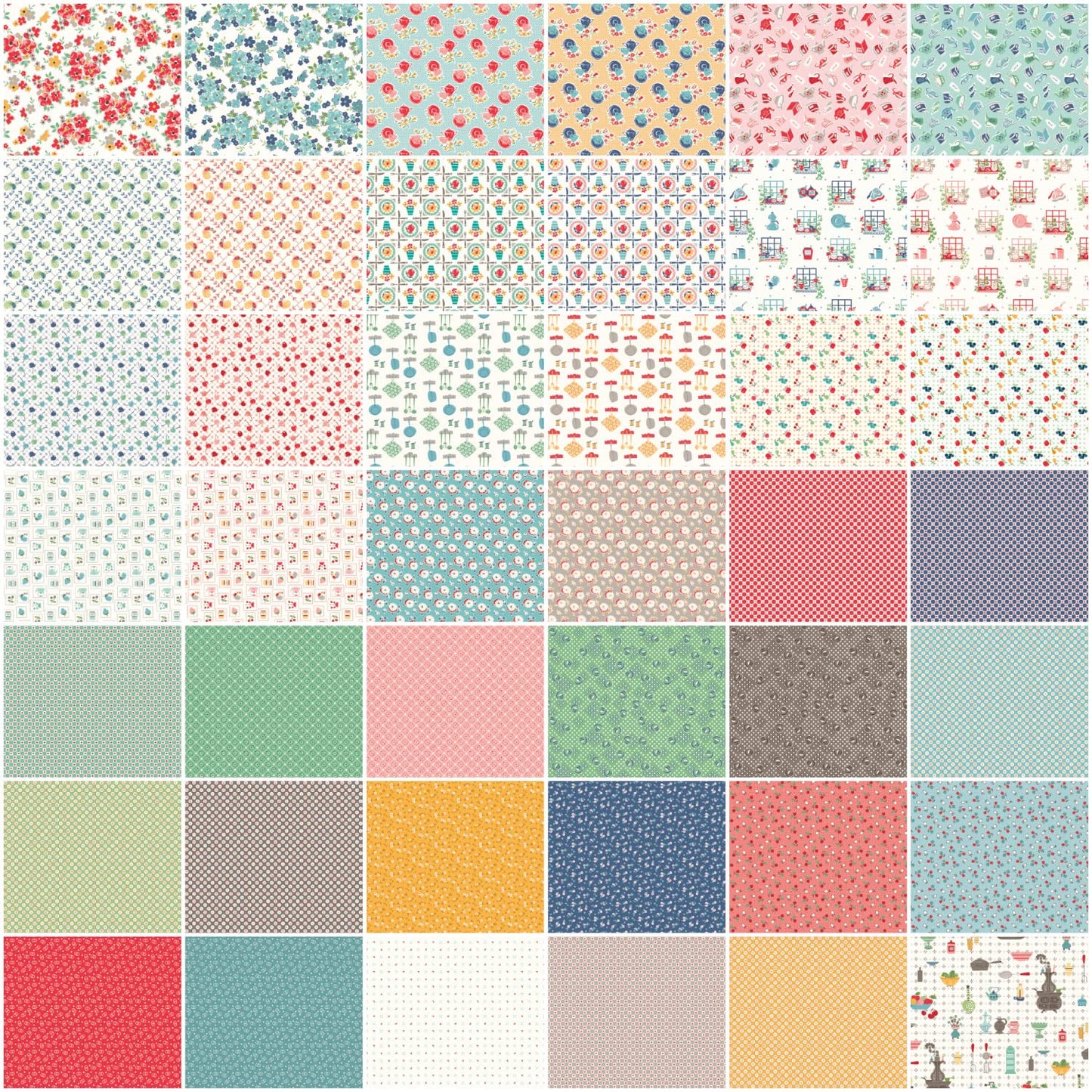 Lori Holt Cook Book 42 Fat Quarters Riley Blake Designs FQ-11750-42, Assorted