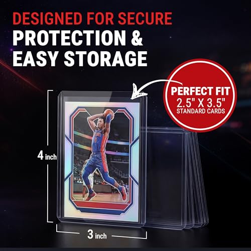 Ultra Pro Toploaders and Card Sleeves Bundle – 3" x 4" Clear Regular Toploaders & Soft Penny Sleeves for Standard Size Cards – Hard Plastic Card Protectors for Collectible Trading Cards – 100 Pack