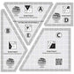 Creative Grids Scrap Crazy 6 Template Set Quilt Ruler – CGRMT6 – Made in USA, 6in x 9in, Non-Slip Grip Acrylic Quilting, Sewing, Crafting, Patchwork Ruler & Template