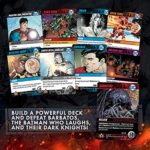 DC Deck Building Game - Dark Nights Metal - Defeat The Batman Who Laughs and his Dark Knights - for 2 to 5 Players - Ages 15+ - Cryptozoic Entertainment