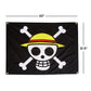 GE Animation GE-6468 One Piece Luffy's Straw Hat Pirate Flag Multi-colored, 31"