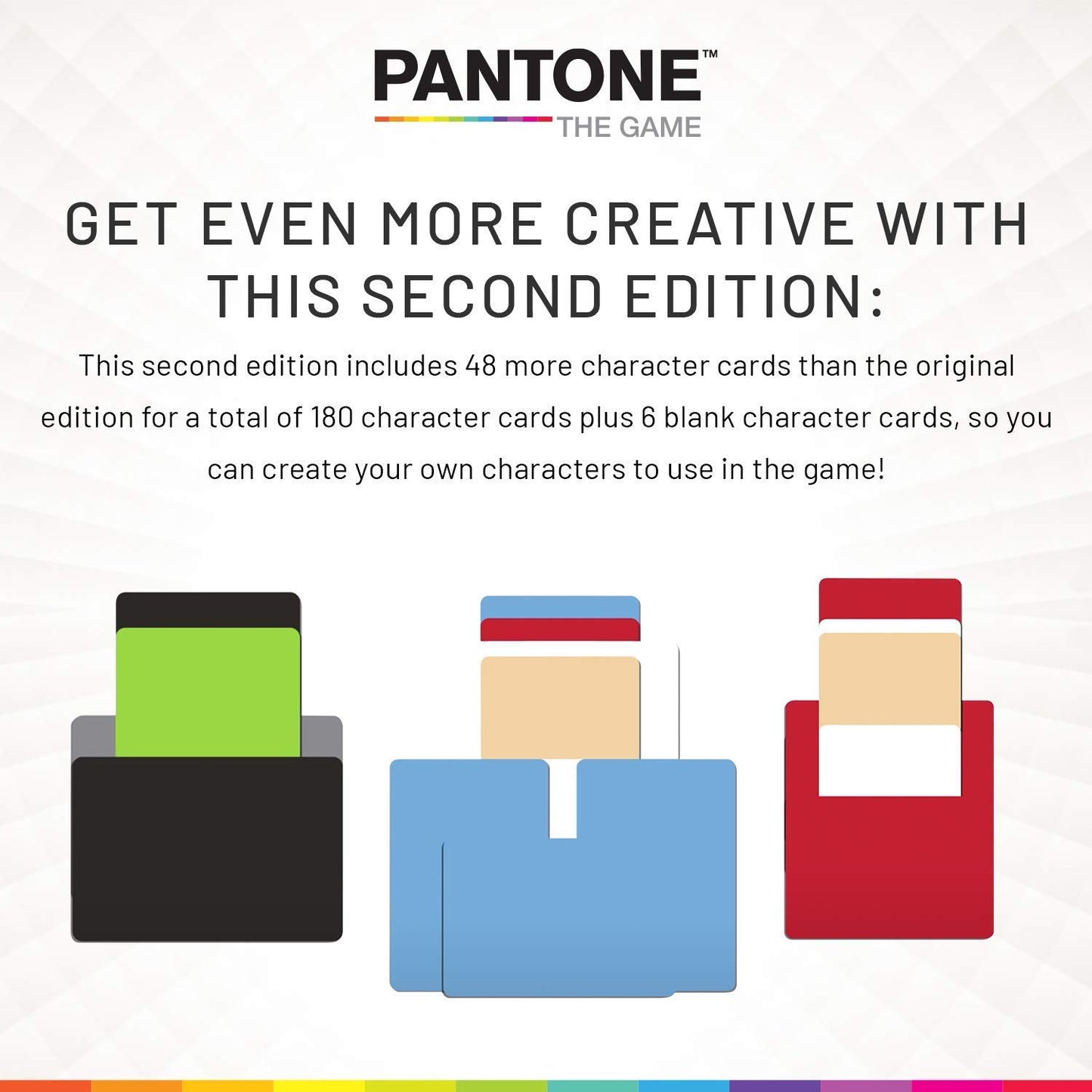 Cryptozoic Entertainment Pantone: The Game - Simple-to-Play Competitive Party Game - Ages 8 and Up - Create Pop Culture Characters Using Only Color Swatches and Your Own Creativity!