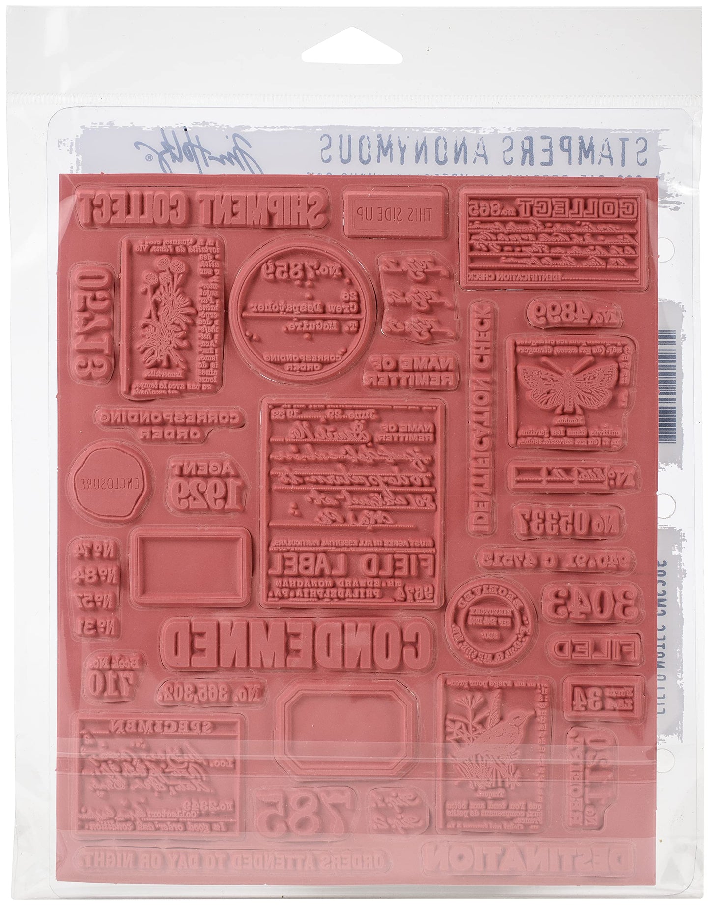 Tim Holtz Cling Stamps 7"X8.5"-Field Notes