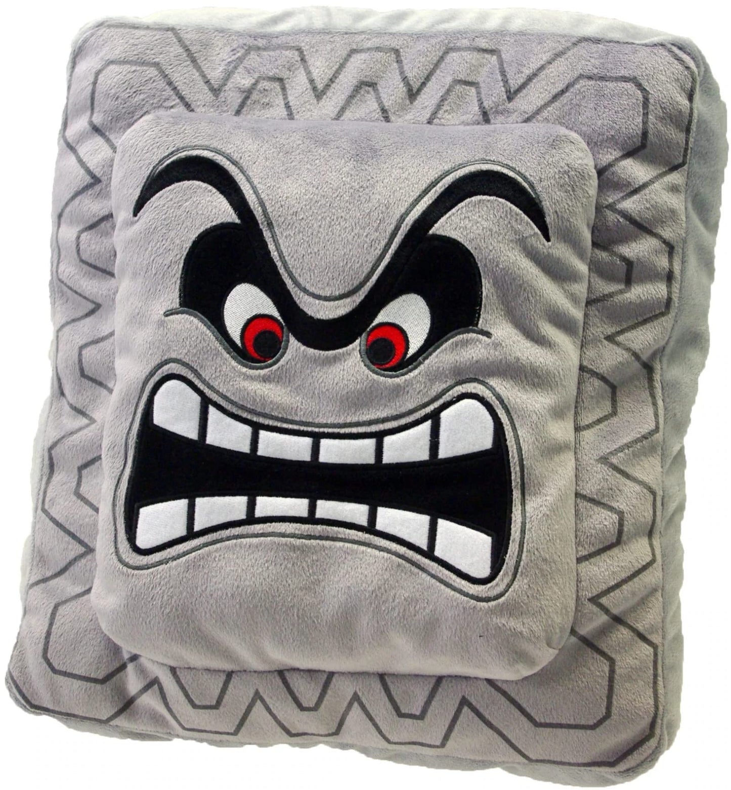 Nintendo Cotton Official Super Mario Thwomp Cushion/Pillow Plush, 12"