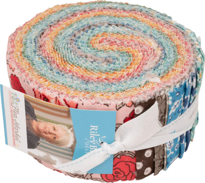 Lori Holt Flea Market Rolie Polie 40 2.5-inch Strips Jelly Roll Riley Blake Designs RP-10210-40, Assorted