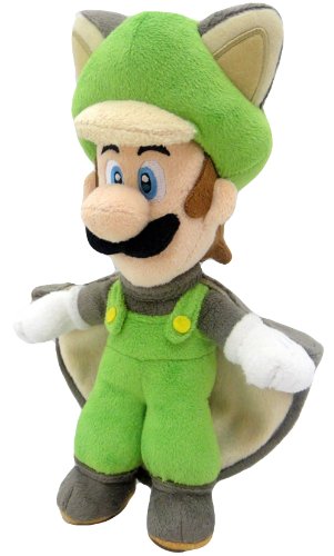 Super Mario Plush Series Plush Doll: 10-Inch Squirrel / Musasabi Luigi