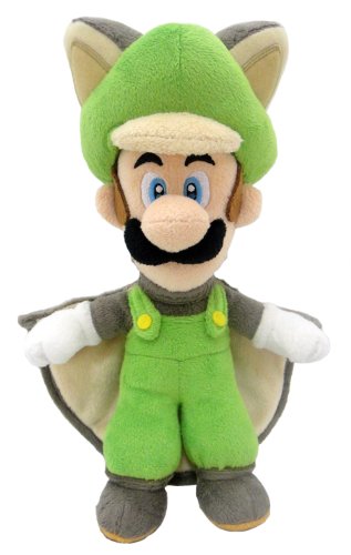 Super Mario Plush Series Plush Doll: 10-Inch Squirrel / Musasabi Luigi