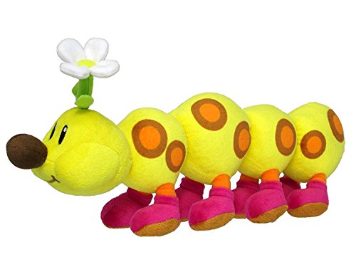 Little Buddy Super Mario Bros. All Star Collection Stuffed Plush 1593 Wiggler/Hanacha Toy, 13""", Multi-Colored