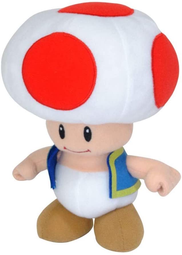 Mushroom Red Toad 7.5" Plush