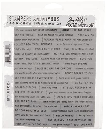 Tim Holtz - Stampers Anon CLING RBBR STAMP SET TINY TEXT, us:one size