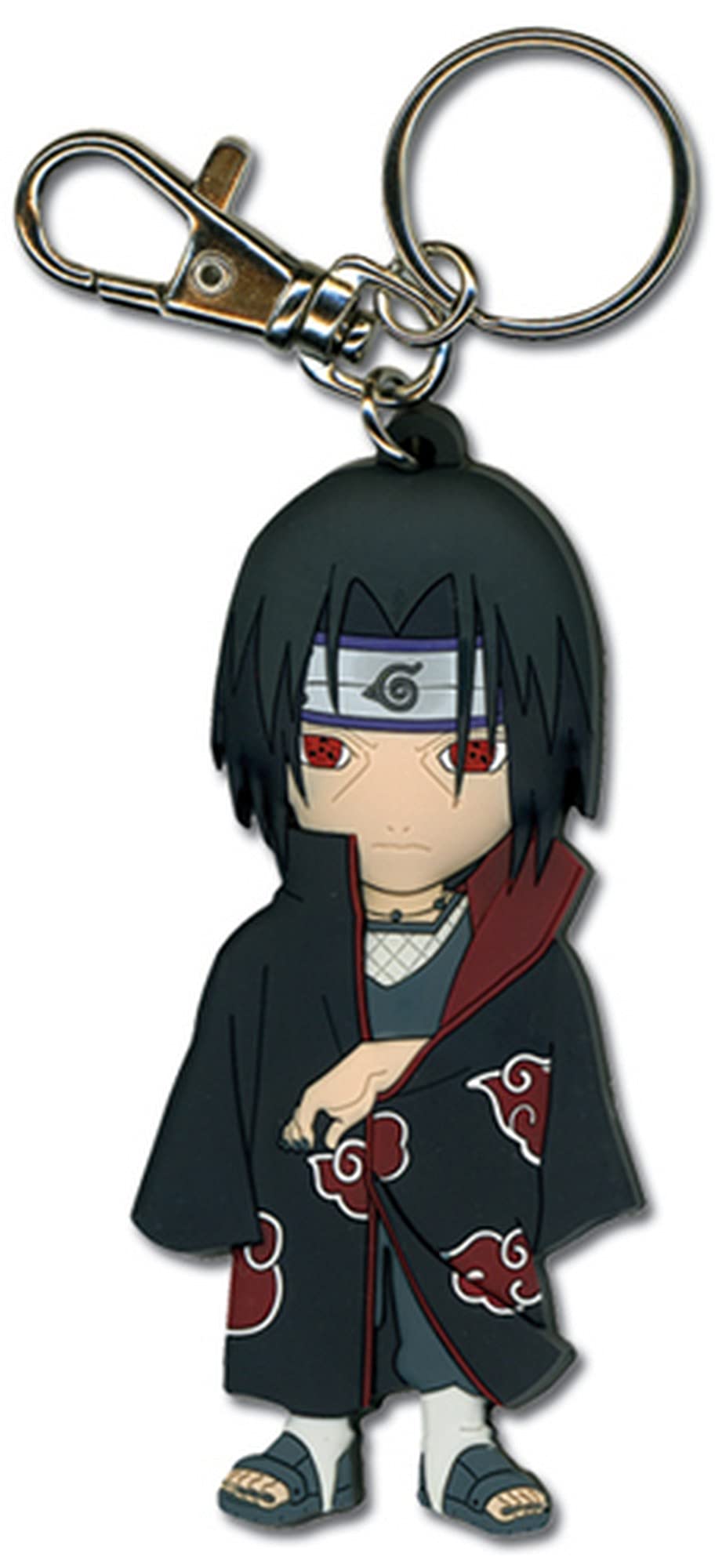 Great Eastern Entertainment Naruto Itachi PVC Keychain,Black,Small