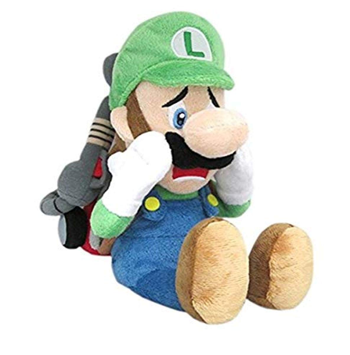 Little Buddy Super Mario Series Luigi's Mansion 10"" Scared Luigi with Strobulb Plush, Multi-Colored