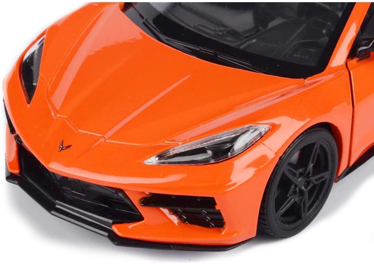 Motor Max 2020 Chevy Corvette C8 Stingray, Orange 79360OR - 1/24 Scale Diecast Model Toy Car