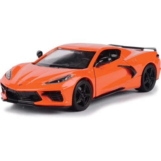 Motor Max 2020 Chevy Corvette C8 Stingray, Orange 79360OR - 1/24 Scale Diecast Model Toy Car