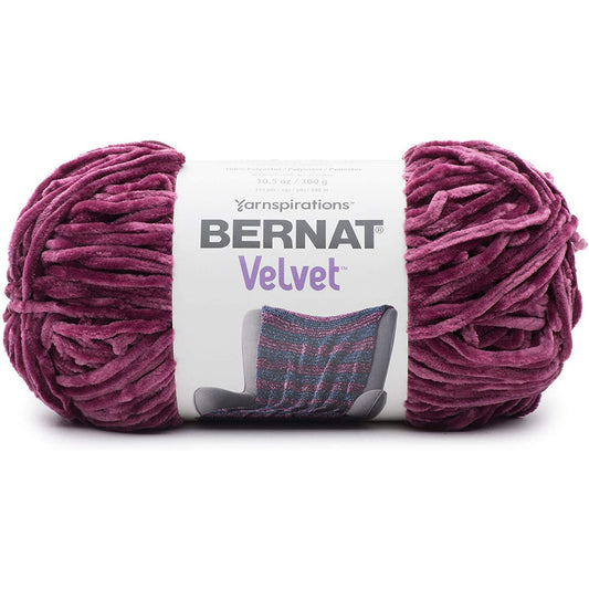 Bernat Velvet Yarn, 10.5 oz, 1 Ball, Burgundy Plum
