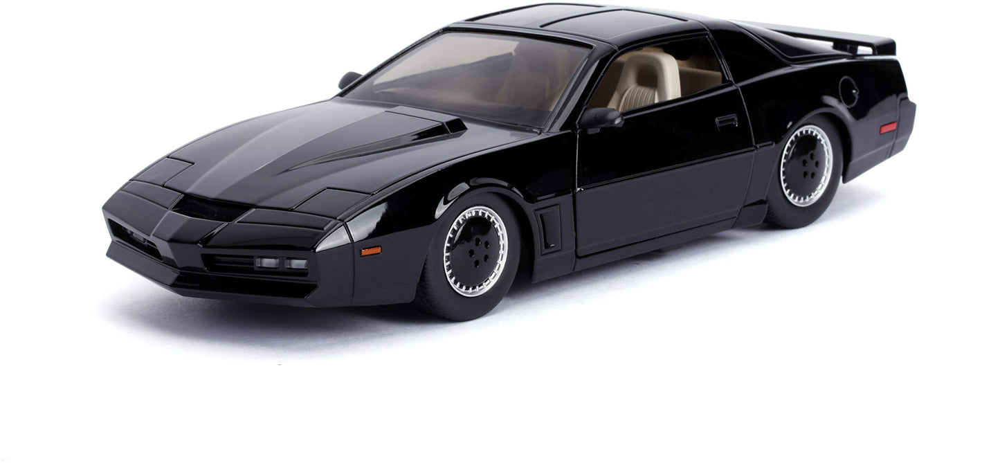 Jada Toys Knight Rider K.I.T.T. 1982 Pontiac Firebird DIE-CAST Car with Light Up Feature, 1: 24 Scale Vehicle, Black