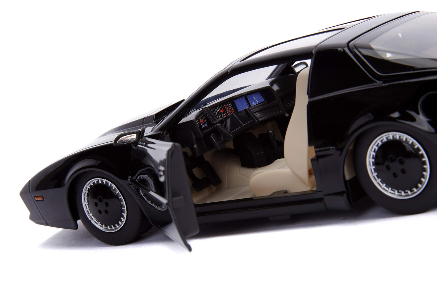 Jada Toys Knight Rider K.I.T.T. 1982 Pontiac Firebird DIE-CAST Car with Light Up Feature, 1: 24 Scale Vehicle, Black