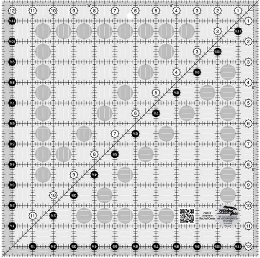 Creative Grids Quilt Ruler 12-1/2in Square - CGR12