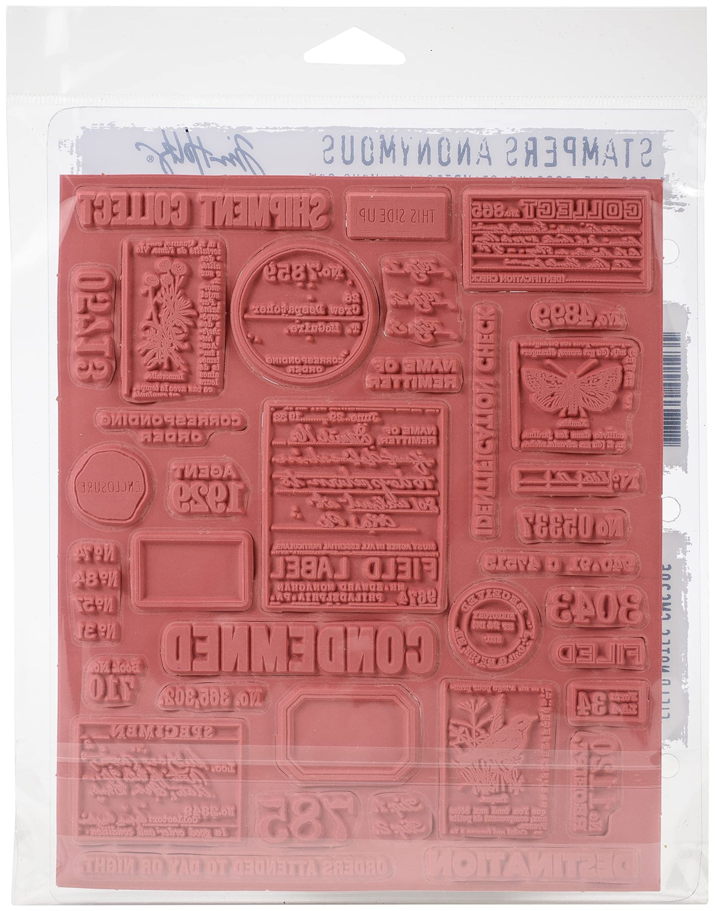 Stampers Anonymous Cling Mount Stamp Tim Holtz 7 in. x 8.5 in. Field Notes